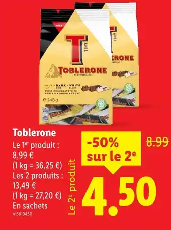 Lidl Toblerone offre