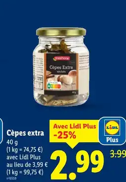 Lidl FRECHONA Cèpes Extra séchés offre