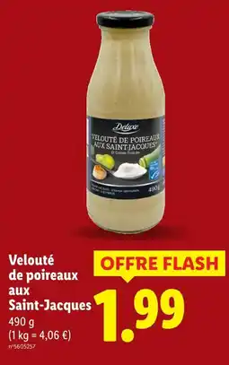 Lidl DELUXE Velouté de poireaux aux Saint-Jacques offre
