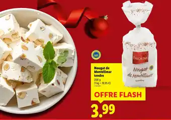 Lidl FAVORINA Nougat de Montélimar tendre offre