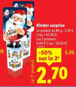Lidl Kinder surprise offre
