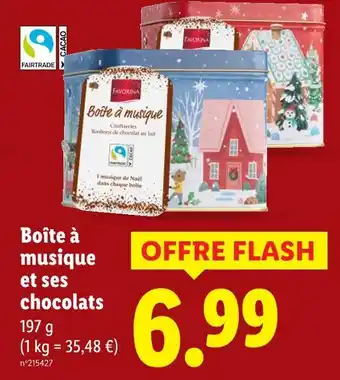Lidl FAVORINA Boîte à musique et ses chocolats offre
