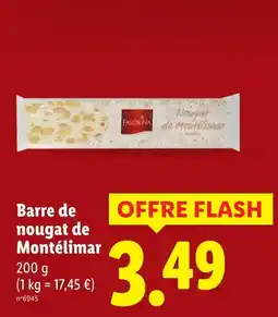 Lidl Favorina Barre de nougat de Montélimar offre