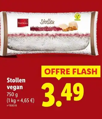 Lidl FAVORINA Stollen vegan offre