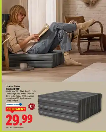 Lidl LIVARNO HOME Matelas pliant offre