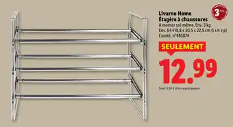 Lidl LIVARNO HOME Étagère à chaussures offre