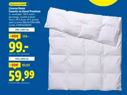 Lidl LIVERNO HOME Couette en duvet Premium 240 x 220 cm offre