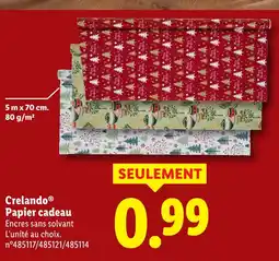 Lidl Crelando Papier cadeau offre