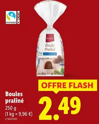 Lidl FAVORINA Boules praliné offre