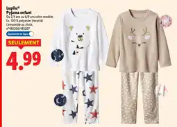 Lidl LUPILU Pyjama enfant offre