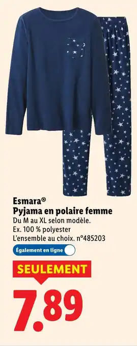 Lidl ESMARA Pyjama en polaire femme offre