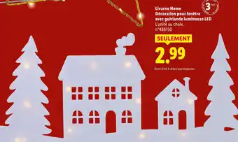 Lidl LIVARNO HOME Décoration pour fenêtre avec guirlande lumineuse LED offre