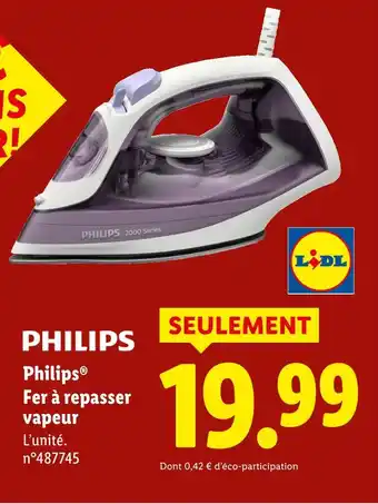 Lidl Philips Fer à repasser vapeur offre