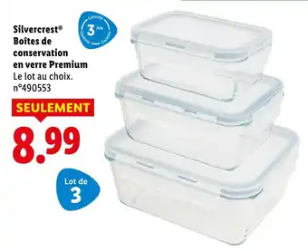 Lidl Silvercrest Boîtes de conservation en verre Premium offre