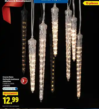 Lidl LIVARNO HOME Guirlande lumineuse stalactites offre