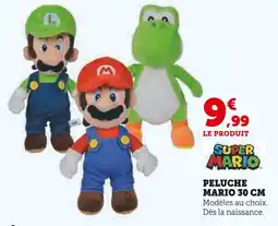 Super U SUPER MARIO Peluche mario 30 cm offre
