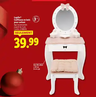 Lidl LUPILU Coiffeuse en bois pour enfant offre