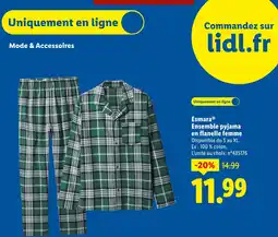 Lidl ESMARA Ensemble pyjama en flanelle femme offre