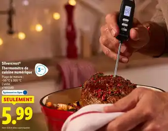 Lidl Silvercrest Thermomètre de cuisine numérique offre