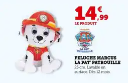 Super U La Pat' Patrouille Peluche Marcus offre