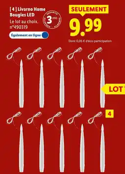 Lidl Livarno Home Bougies LED offre
