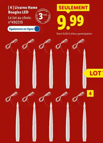 Lidl Livarno Home Bougies LED offre