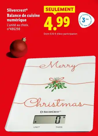 Lidl SILVERCREST Balance de cuisine numérique offre