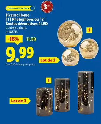 Lidl Livarno Home Photophores à LED offre