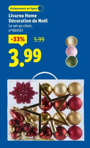 Lidl Livarno Home Décoration de Noël offre