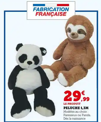 Super U Peluche Paresseux offre
