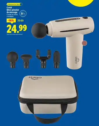 Lidl CRIVIT Mini-pistolet de massage offre