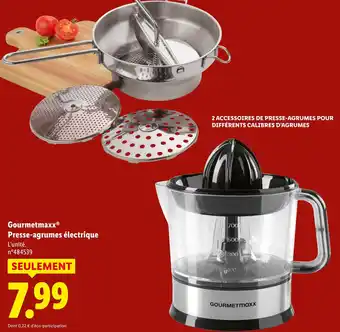 Lidl GOURMET MAXX Presse-agrumes électrique offre
