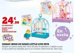 Super U LITTLE LIVE PETS Oiseau Indie offre