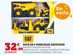 Super U CAT Pack de 4 véhicules articulés offre