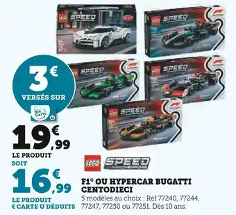 Super U CENTODIECI F1 ou hypercar bugatti offre