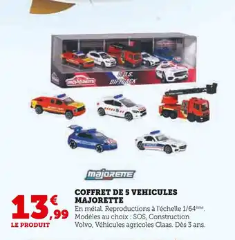 Super U Majorette Coffret de 5 véhicules offre