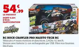 Super U MAISTO TECH Rc rock crawler pro offre