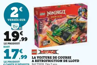 Super U LEGO Ninjago La Voiture de Course à Rétrofriction de Lloyd offre