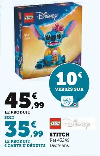 Super U LEGO DISNEY Stitch offre