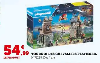 Super U Playmobil Tournoi des Chevaliers offre
