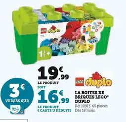 Super U DUPLO LEGO La boites de briques offre