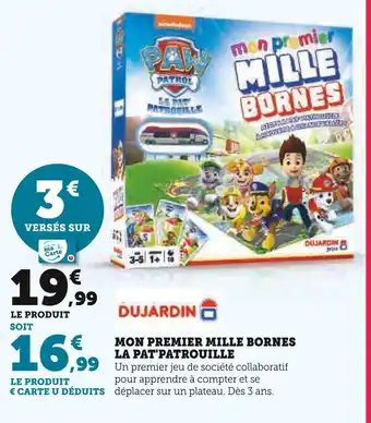 Super U DUJARDIN Mon premier mille bornes la pat'patrouille offre