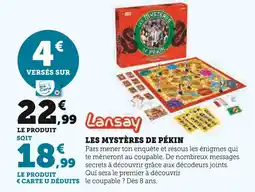 Super U LANSAY Les Mystères de Pékin offre