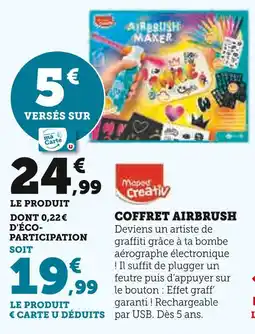 Super U MAPED CREATIV Coffret Airbrush offre