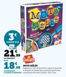 Super U Goliath Mots Mêlés offre