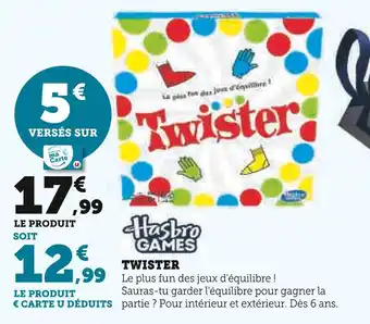 Super U Hasbro Games Twister offre