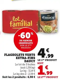 Super U D'AUCY Flageolets verts extra-fins offre
