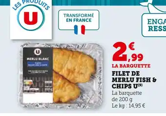 Super U U Filet de Merlu Fish & Chips offre