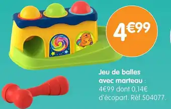 Jeu de balles avec marteau