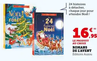 Super U Éditions Auzou Romans de l'avent offre
